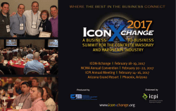 ICON-Xchange | February 18-19, 2017 NCMA Annual Convention