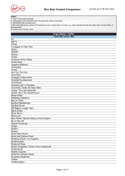 Box Sets Content Comparison