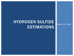 Hydrogen Sulfide Estimations