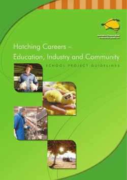 school project guidelines - Australian Chicken Meat Federation