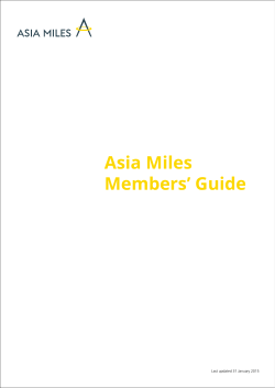 Asia Miles Members` Guide