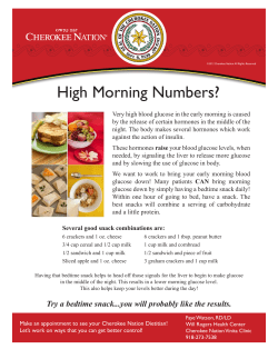 High Morning Numbers? - Cherokee Public Health