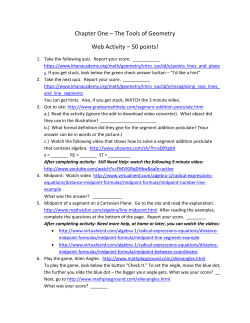 Chapter One &ndash; The Tools of Geometry Web Activity &ndash; 50 points!