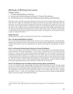 Methods of Writing Instruction