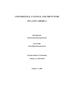 convergence, catch up, and the future of latin america