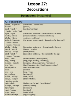 Lesson 27: Decorations and Accessories