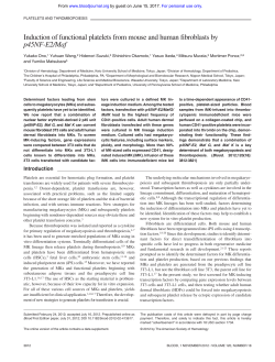 Induction of functional platelets from mouse and