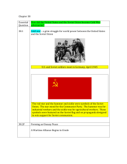 Chapter 38 Essential Question How did the United States