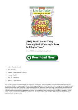 Read Live for Today Coloring Book (Coloring Is