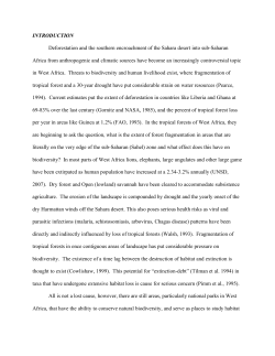INTRODUCTION Deforestation and the southern