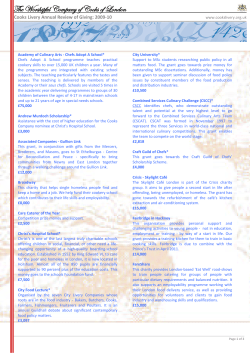 Examples of Cooks giving - 2009/10