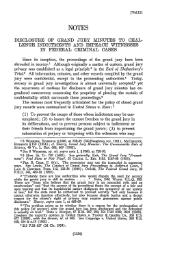 Disclosure of Grand Jury Minutes to Challenge Indictments and