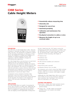 Megger CHM2000 Cable height Meter Datasheet PDF