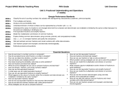Fractional Understanding and Operations