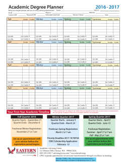 Academic Degree Planner 2016 - 2017