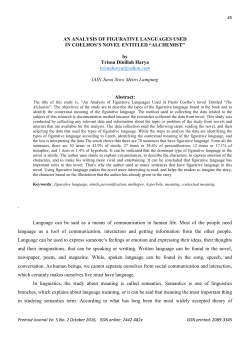 AN ANALYSIS OF FIGURATIVE LANGUAGES USED IN