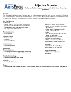 Adjective Monster - Greenville Arts Partnership