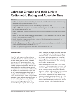 Labrador Zircons and their Link to Radiometric Dating and Absolute