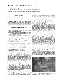 Published 17 May 1996 by the American Society of Mammalogists