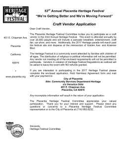 Craft Vendor - City of Placentia