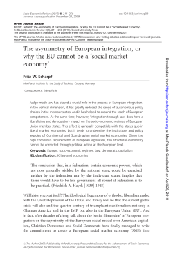The asymmetry of European integration, or why the EU cannot be a