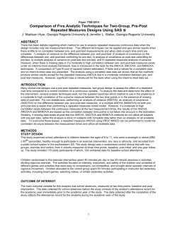 Comparison of Five Analytic Techniques for Two