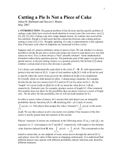 Cutting a Pie Is Not a Piece of Cake