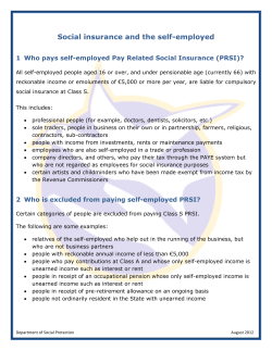 Social insurance and the self-employed
