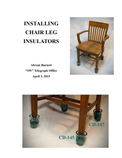Installing Chair Leg Insulators