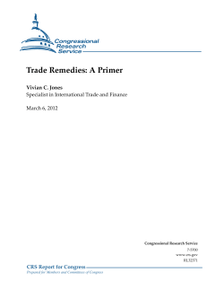 Trade Remedies: A Primer - The American Institute for International
