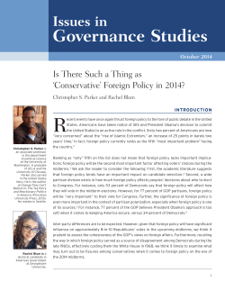 Is There Such a Thing as `Conservative` Foreign Policy in