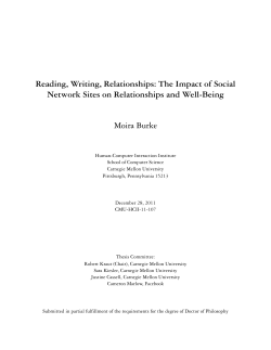 Reading, Writing, Relationships: The Impact of Social Network Sites