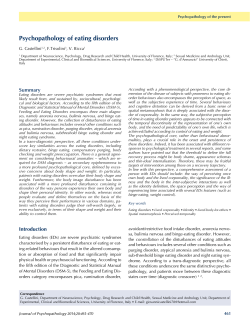 Psychopathology of eating disorders