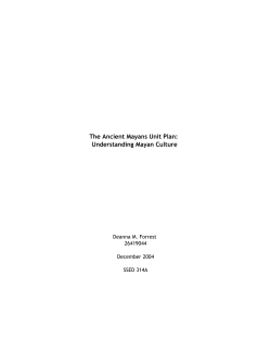The Ancient Mayans Unit Plan