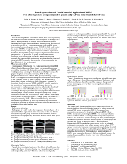 Bone Regeneration with Local Controlled Application of BMP