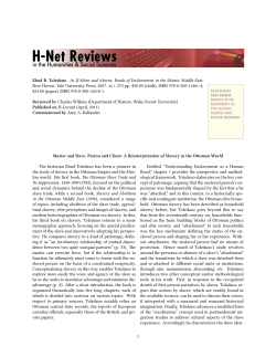 Master and Slave, Patron and Client: A Reinterpretation of - H-Net