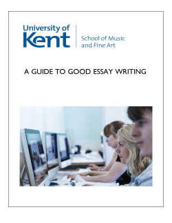 a guide to good essay writing