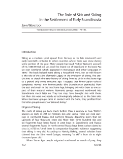 The Role of Skis and Skiing in the Settlement of Early Scandinavia