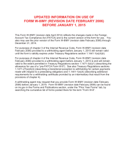 Form W-8 IMY (Rev. April 2014)