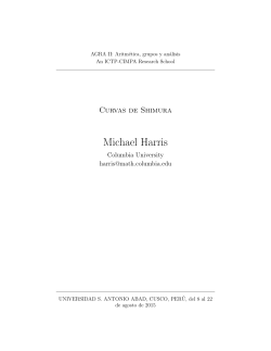 Notas de M. Harris - IMJ-PRG