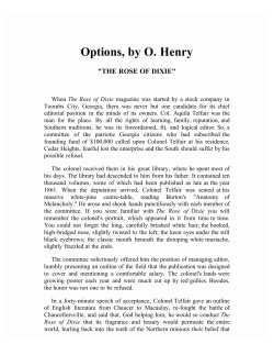 Options (Short Stories), by O. Henry