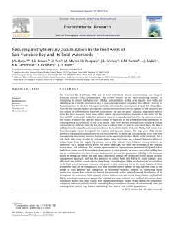 Reducing methylmercury accumulation in the food webs of San