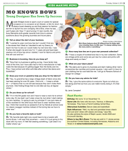 mo knows bows - NIEonline.com