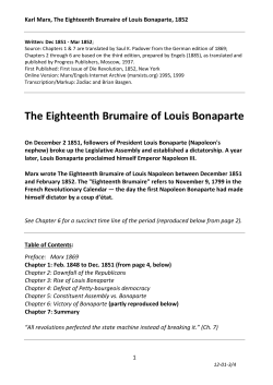 The Eighteenth Brumaire of Louis Bonaparte