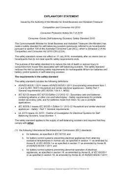 explanatory statement - Federal Register of Legislation