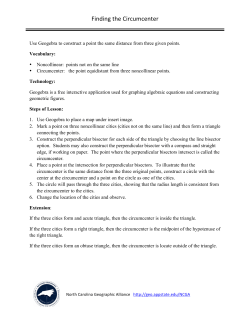 Finding the Circumcenter Handout