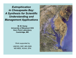 Eutrophication in Chesapeake Bay