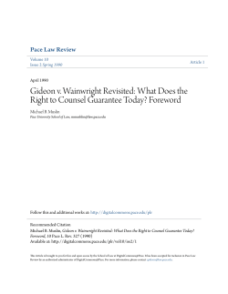 Gideon v. Wainwright Revisited