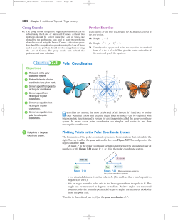 7.3 Polar Coordinates