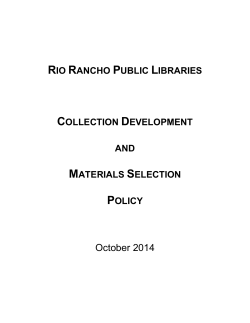 Collection Development Policy
